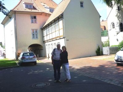 Wir sind in Glückstadt angekommen - Dieter und Christa